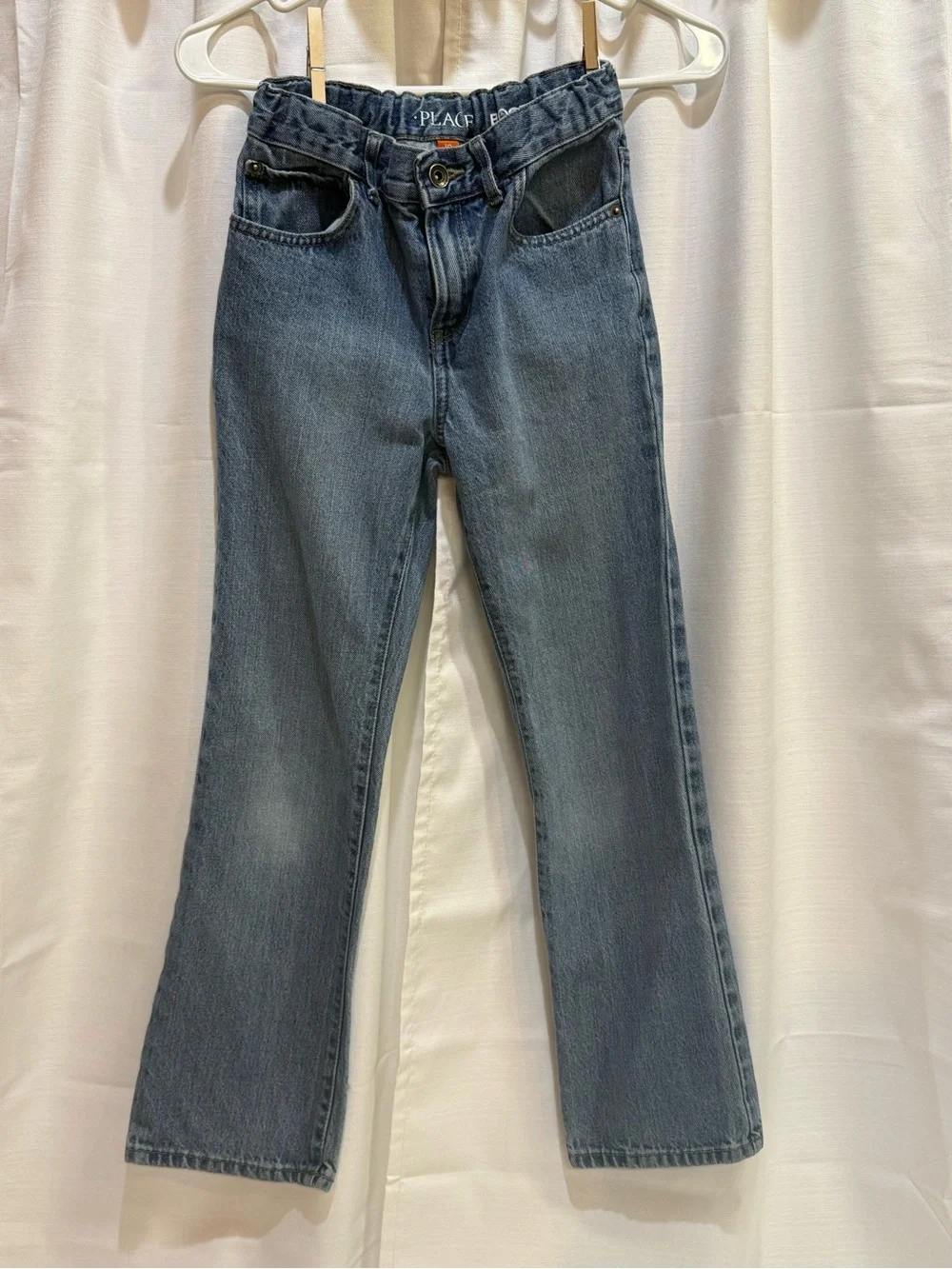 The Children's Place Boys Bootcut Jeans Size 10 Medium Wash Adjustable Waist